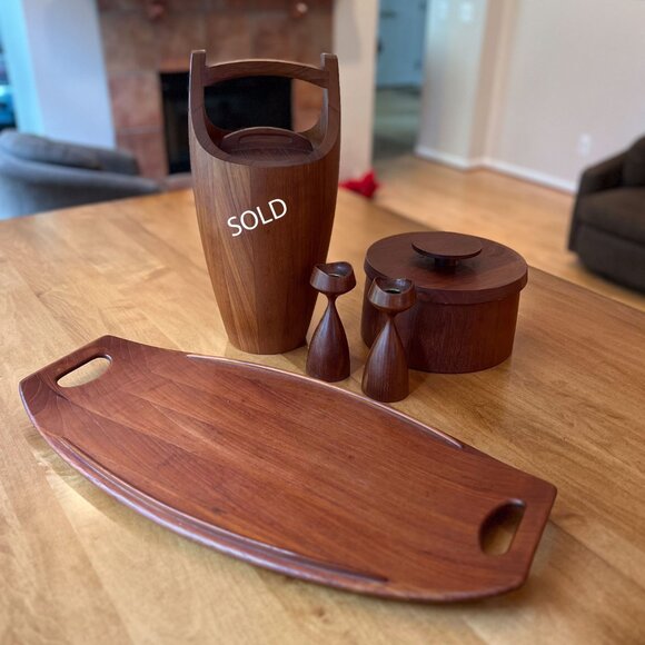 1960s Dansk Designs Denmark IHQ 802 Surfboard Teak Serving Tray - Picture 7 of 7